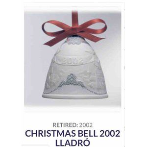 LLADRO Vintage Christmas Bell Ornament Porcelain Retired 2002